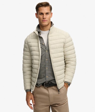Superdry Men's Fuji Lite Padded Jacket Beige Size: L