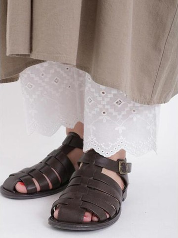 褲管拼接蕾絲刺繡長褲(FB36L0F0680) - Samansa Mos2