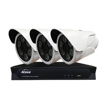 HME 昌運監視器組合 HM-NT45L 4路 錄影主機+HM-5MK03 500萬 20米 紅外線管型攝影機*3