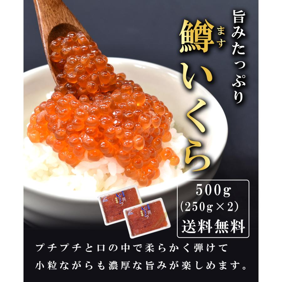 ますいくら 500g お歳暮 御歳暮 2023 プレゼント 250g×2 ギフト お祝い 海鮮丼 手巻き寿司 海鮮丼 イクラ お取り寄せグルメ