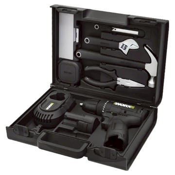 WORX 威克士 台灣公司貨 12V鋰電無刷衝擊電鑽87件精選套裝組 WE211.4  1組