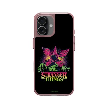 iPhone 17 Clear (相機按鈕) 晶醺玫 - Stranger Things - 霓虹魔神