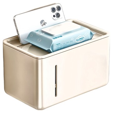 ILIFE 含蓋雙層衛生紙架  1個  白色