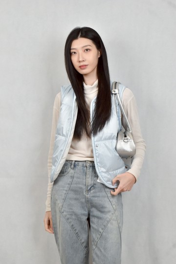 (M) moncler藍色羽絨背心外套