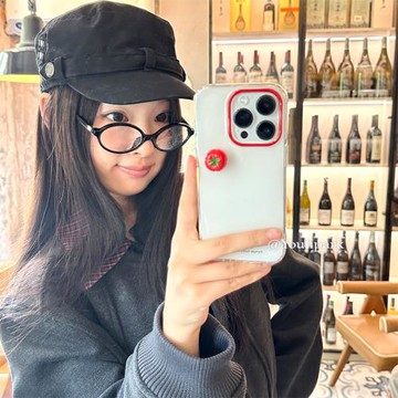 由里公園ins小眾簡約少女立體番茄15適用16pro蘋果16ProMax手機殼iPhone16全包14新款14Promax保護套13女可愛