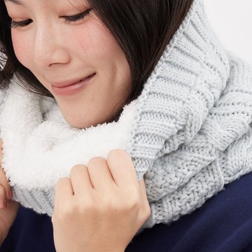 Lulu麻花抓毛絨保暖脖圍圍巾 【寒流保暖對策】