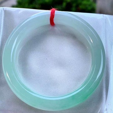 緬甸紫羅蘭冰種圓條通透水潤翡翠手鐲天然飄花細條女翡翠玉手鐲子