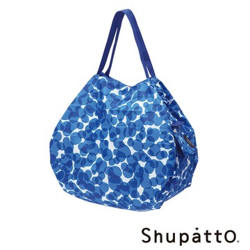 【Shupatto】燈籠型秒收環保啪啪包-中-點點藍 (SH-S467U-XXAE2)