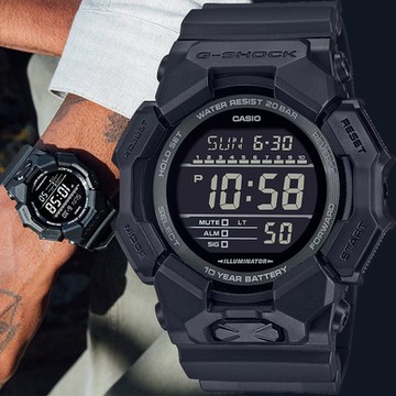 CASIO 卡西歐 G-SHOCK 10年電力 大螢幕電子錶 學生錶 寵愛媽媽 送禮推薦 GD-010-1A1