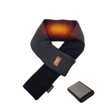 海夫健康生活館 MEGA COOHT 冬季保暖首選 USB 發熱保暖圍巾-附行動電源(HT-H009)
