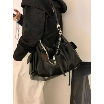 【Darling】小衆簡約時尚高級感鏈條托特包2025春季新款百搭大容量通勤斜跨包