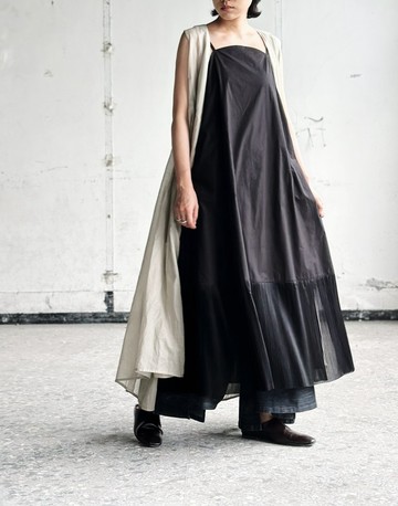 川 衣 WEAR BEING  細肩襯裙洋裝 米色.黑色