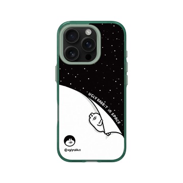 iPhone 16 Pro Clear 憂墨綠 - Ugly Rabbit 醜白兔 - 宇宙休眠中