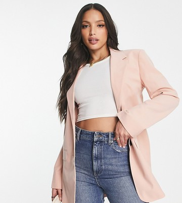 ASOS DESIGN Tall Mix & Match slim boy blazer in blush-Pink