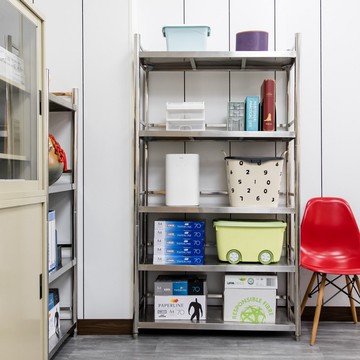 【誠宜居家】100x45x168公分 (三面圍欄-五層不鏽鋼置物架)升級款加粗加厚-加強底部橫梁 收納架 不鏽鋼置物架 不銹鋼置物架 廚房不銹鋼置物架 置物架 家電架 廚房架 架子