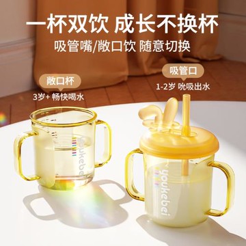兒童ppsu牛奶杯大寶寶直飲杯奶瓶帶刻度喝奶喝水耐摔吸管杯水杯