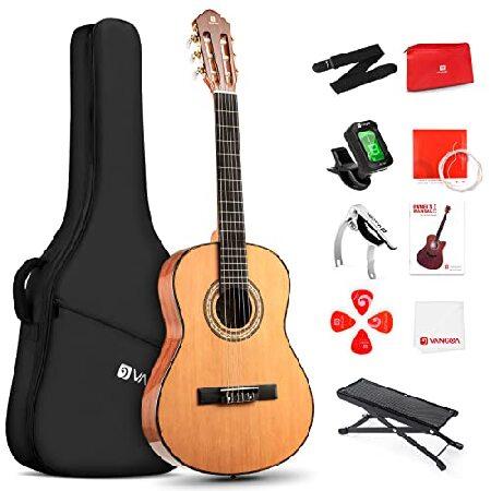 Vangoa Classical Guitar Inch Acoustic Classical Guitar, 36 Inch Junior Size Nylon String Guitar Bundle Kit for Beginner Teens, Cedar Top並行輸入