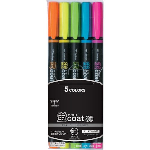 Tombow 蛍光マーカー蛍COAT80 5C WA-SC5C