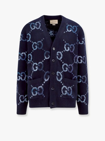 Wool cardigan with gg intarsia - GUCCI - gender_Man
