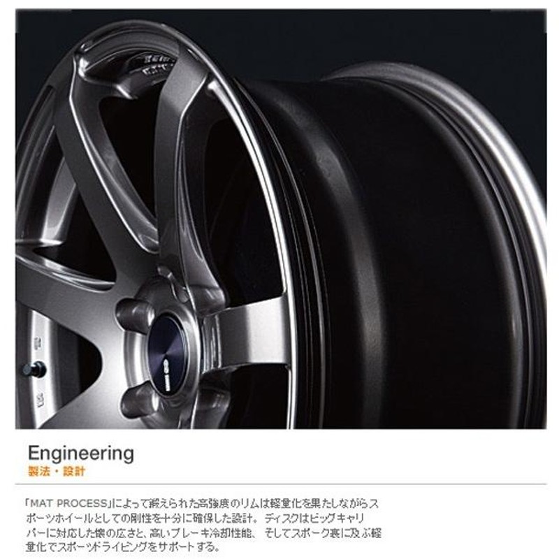 ENKEI PF07 17×9.5J PCD114/5 +18 ボア径：75φ カラー：ダークシルバー