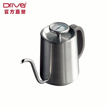 Driver 卓越感溫細口壺-600ml 防燙矽膠握把 手沖壺 咖啡壺 防水溫度計 咖啡器具 手沖咖啡︱官方直營