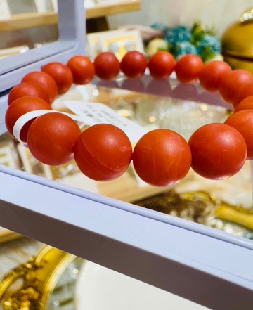 小精品保山柿子紅南紅11mm34.61g熱散寒氣血循環補血養顏