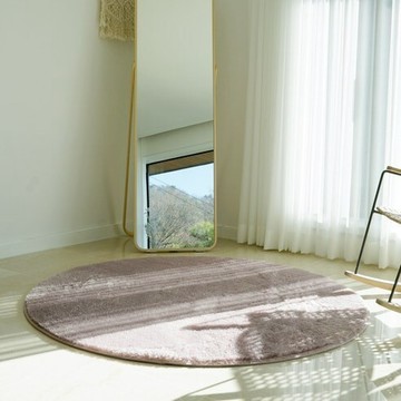 [福利商品]24-5_inroom-shine-touch-me系列-素色圓形地毯-100cm-紫色-1入