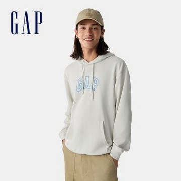 【GAP】男女同款|Logo印花帽T-灰白色(708409)