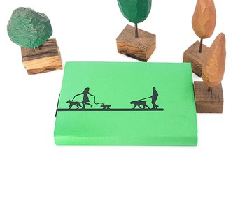 黑金屬書籤 遛狗散步