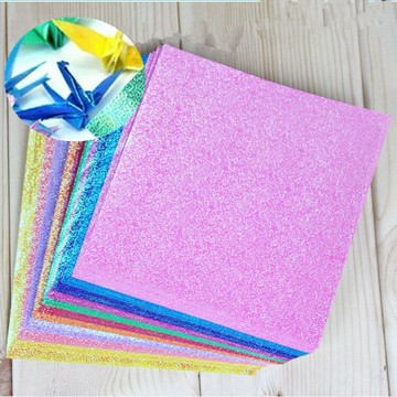 千紙鶴折紙 珠光磨砂紙彩色兒童DIY手工剪紙閃光鐳射折紙 許愿紙