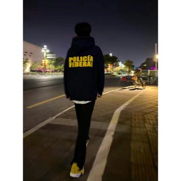 美式高街重磅秋冬季帽衫衛衣男設計感小眾hiphop街頭連帽套頭上衣