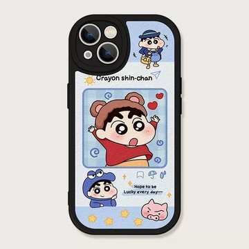 蠟筆小新 手機殼 適用iphone 11 s 12 13 plus 14 x i8 pro i7 卡通 防摔 情侶 殼