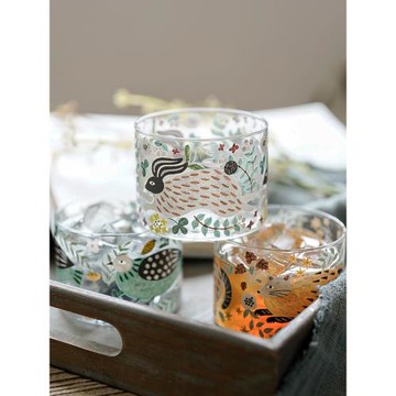 松尾美雪MATSUO MIYUKI藝術家款耐熱玻璃手握杯森林系咖啡杯茶杯