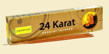 [綺異館]印度香 特級24克拉招財香 50g 量販包 NANDITA 24 KARAT 售賽巴巴香