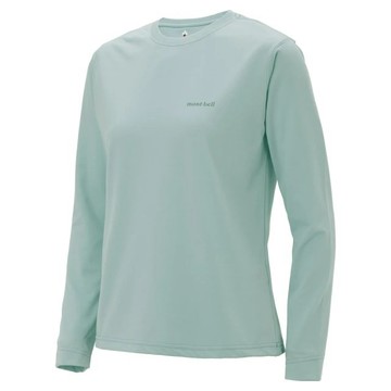 ├登山樂┤日本 mont-bell Wickron UV-Tect LS T 女款長袖排T 淺藍 # 1114931LBL