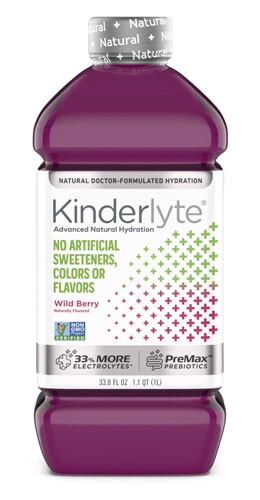 Kinderlyte Advanced Natural Oral Electrolyte Solution Wild Berry 33.8 fl oz