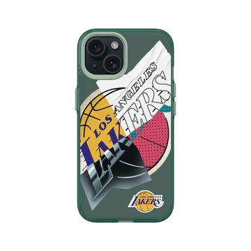 iPhone 15 Clear 憂墨綠 - NBA - 拼接系列-洛杉磯湖人 L.A. Lakers - Style Mix