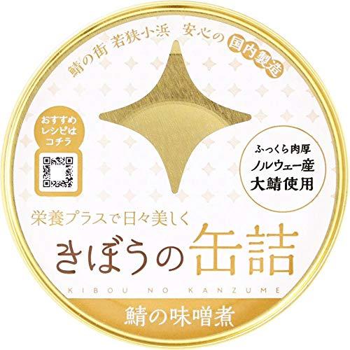 缶詰 高級 缶詰 高級 鯖缶 味噌煮 さば缶 鯖缶詰 きぼうの缶詰 鯖 味噌煮180g×6個【ノルウェー産大鯖使用 鯖の街若狭 国内製造 DHA EP