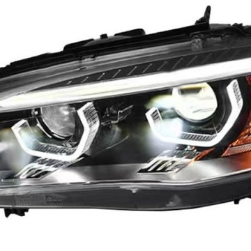 BMWX5大燈14-19款改裝勺子LED日行燈雙光透鏡大燈總成