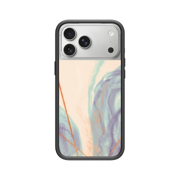 iPhone 17 Pro Max Mod NX -邊框背蓋組合 (相機按鈕) 黑 - 石紋與渲染 / Marble & Dreamy Gradient - 幻境