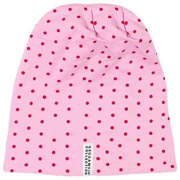 【北歐童裝】瑞典有機棉嬰兒帽子1歲至2歲粉紅點點/紅