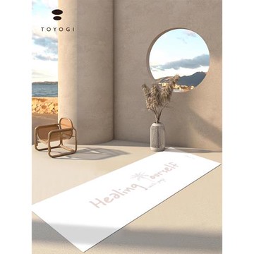 TOYOGI天然橡膠防滑磨砂瑜伽墊PU專業印花家用減震健身墊耐磨升級