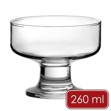 【Pasabahce】Saxon高腳甜點玻璃杯(晶透260ml)