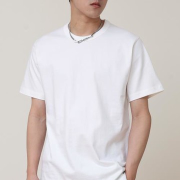 三本針320g重磅純棉正肩短袖T恤男女厚實阿美咔嘰圓領純色打底衫