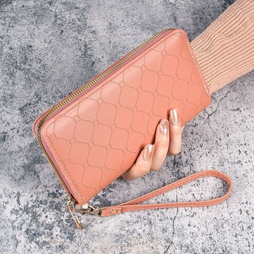 Bag House👜 小衆拉鏈錢包女長款2025新款時尚壓花大容量媽媽錢夾手拿包手機包