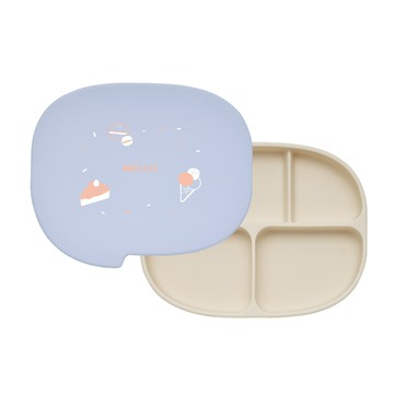 【白金矽膠吸盤式餐盤盒 對話框系列】MOYUUM  YODEE媽咪補給站