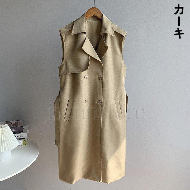 Chico ジレ レディース ス トレンチコート風 袖なし