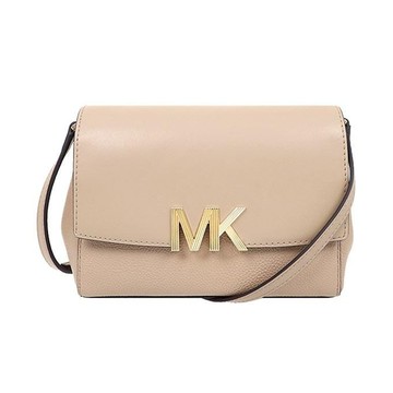 MICHAEL KORS - 翻蓋皮革斜背包 (卡其色)