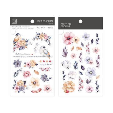 【Print-On Stickers 轉印貼紙】no.40-月光花色 | 花草系列
