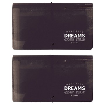 珠友文化 12層迷你風琴夾 鬆緊帶  黑色  2個